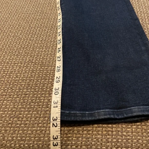 Madewell Curvy Kick Out Full Length Jeans Dark Wash Kingston Wide Bootcut Leg - Picture 9 of 10